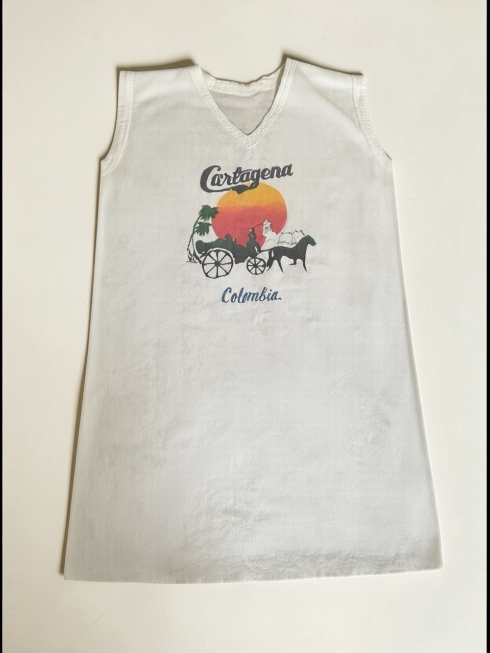 Vintage Cartagena Colombia Sundress Large